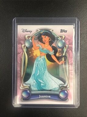 Topps Disney Jasmine Collectible Card - Teal & Pink Accents
